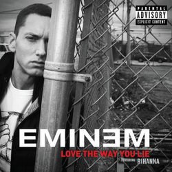 Lyrics of Eminem love the way you lie
